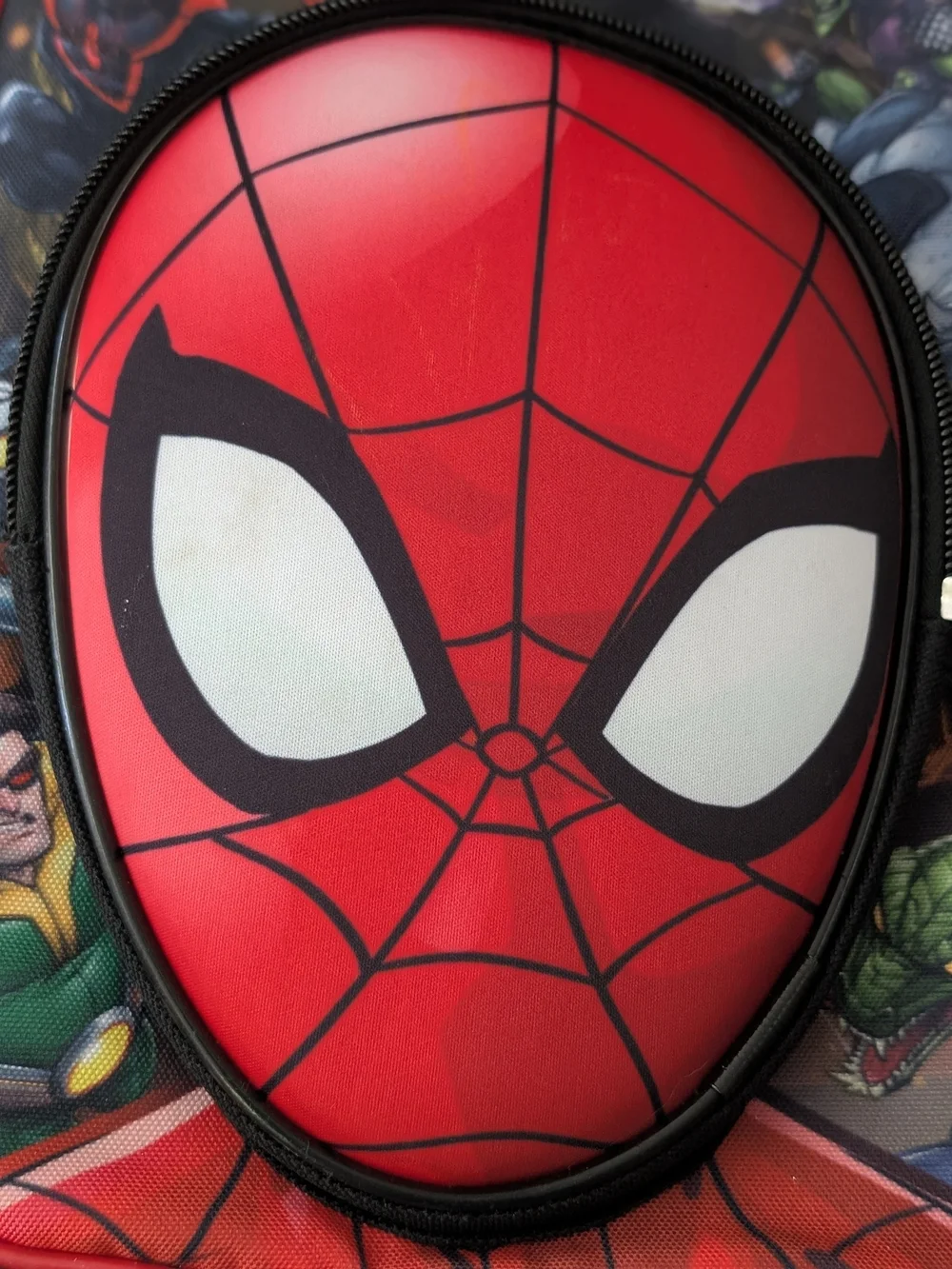 Spider-Man Insulated Kids Lunch Bag Black/Red Zip Handle 2 Comp Polyester